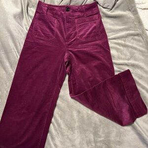 Maeve by Anthropologie purple corduroy pants